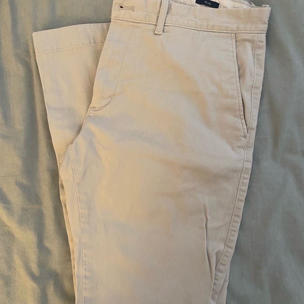 J. Crew Tan Chinos with Straight Leg Design